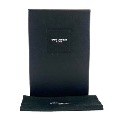 Saint Laurent Loafers Leather Shoes Leather Black White Dress Shoes Lace Up