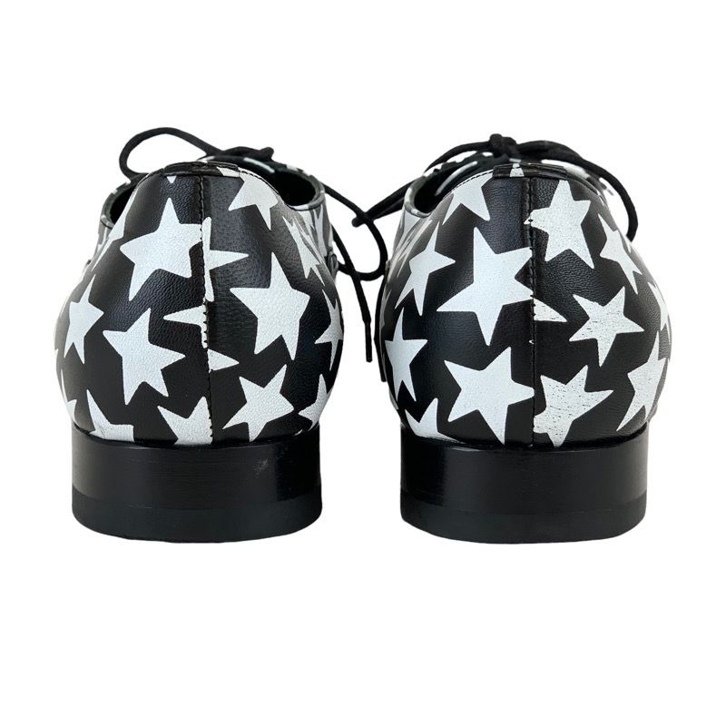 Saint Laurent Loafers Leather Shoes Leather Black White Dress Shoes Lace Up