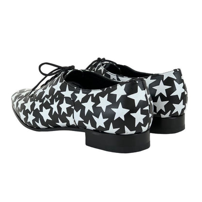 Saint Laurent Loafers Leather Shoes Leather Black White Dress Shoes Lace Up