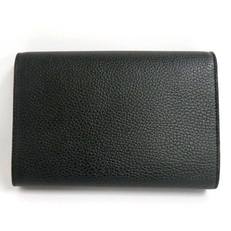 Gucci Dionysus Chain Wallet 401231 Leather Black Crystal Taiga -