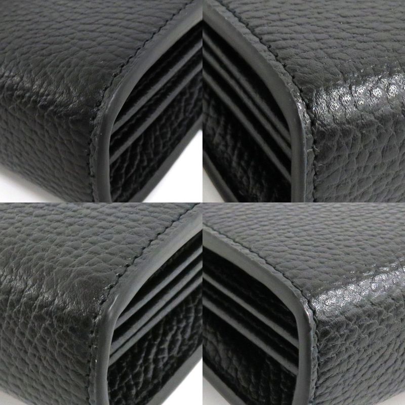 Gucci Dionysus Chain Wallet 401231 Leather Black Crystal Taiga -