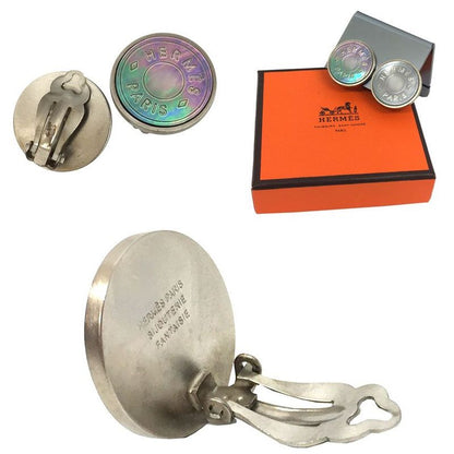 Hermes Serie Earrings Black Shell Aq7174