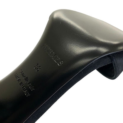 Hermes Dolly Sandals Shoes Suede Black Unused Party Shoes