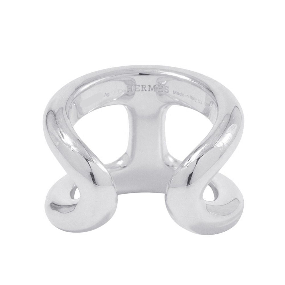 Hermes Ring Osmose GM Silver 53