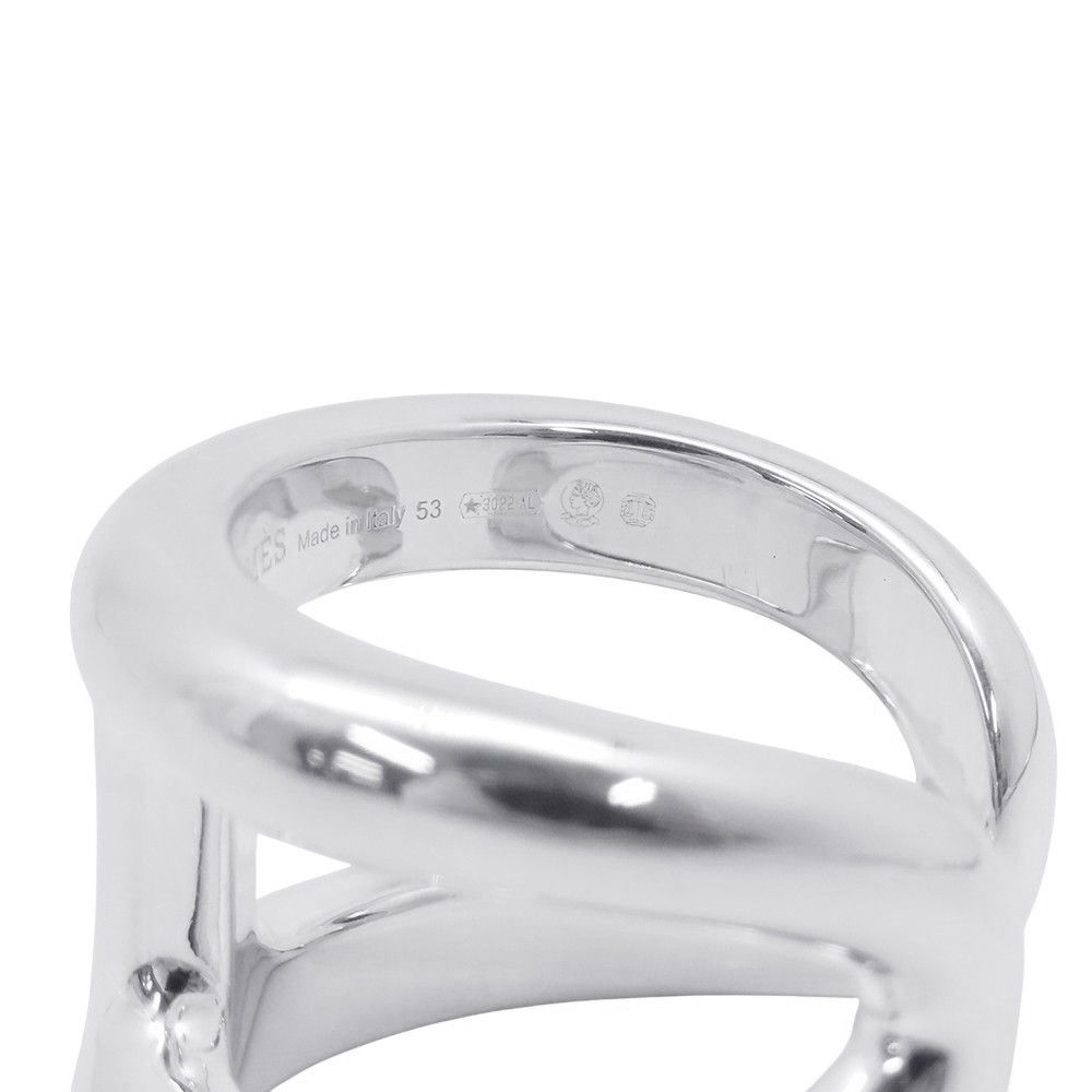 Hermes Ring Osmose GM Silver 53