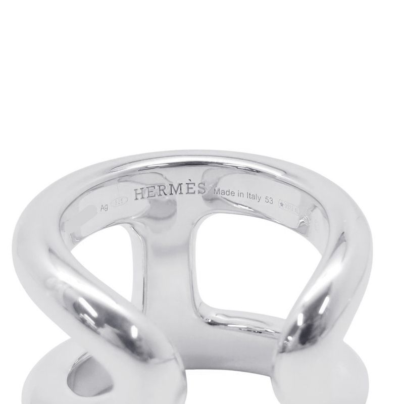 Hermes Ring Osmose GM Silver 53