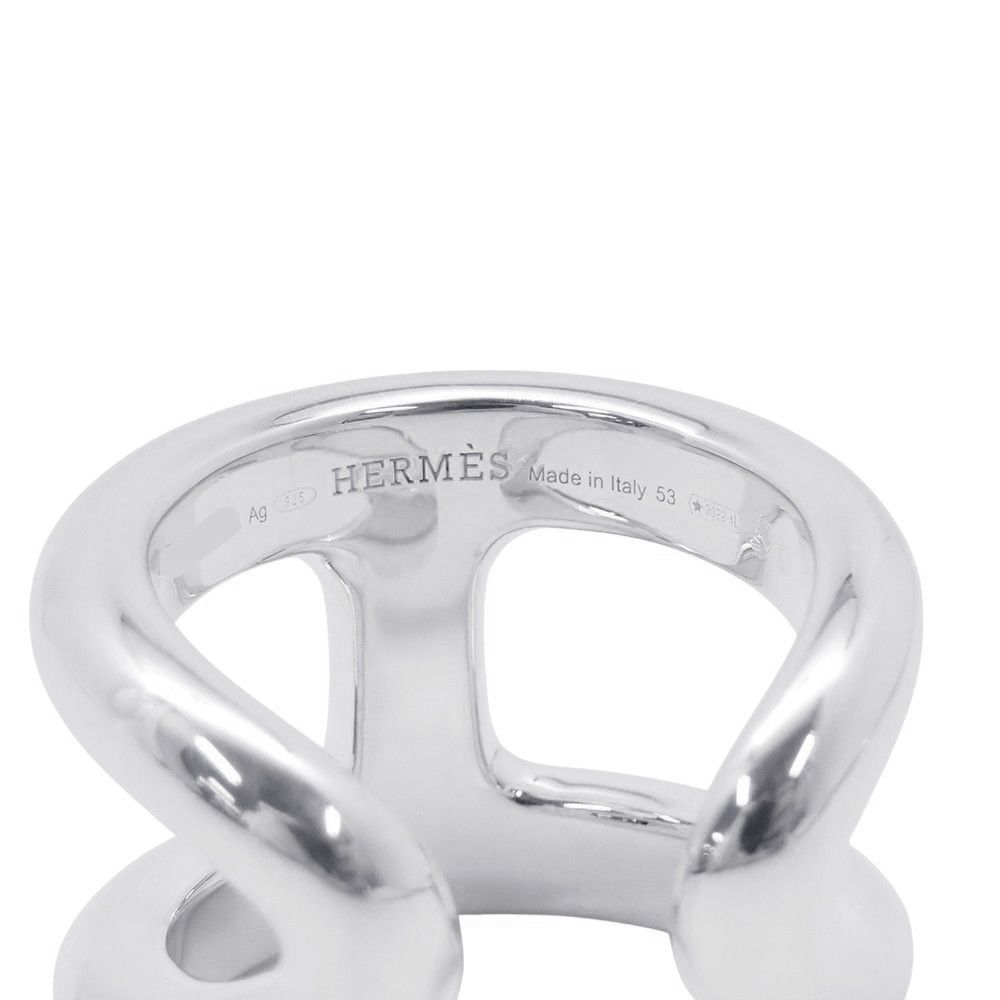 Hermes Ring Osmose GM Silver 53