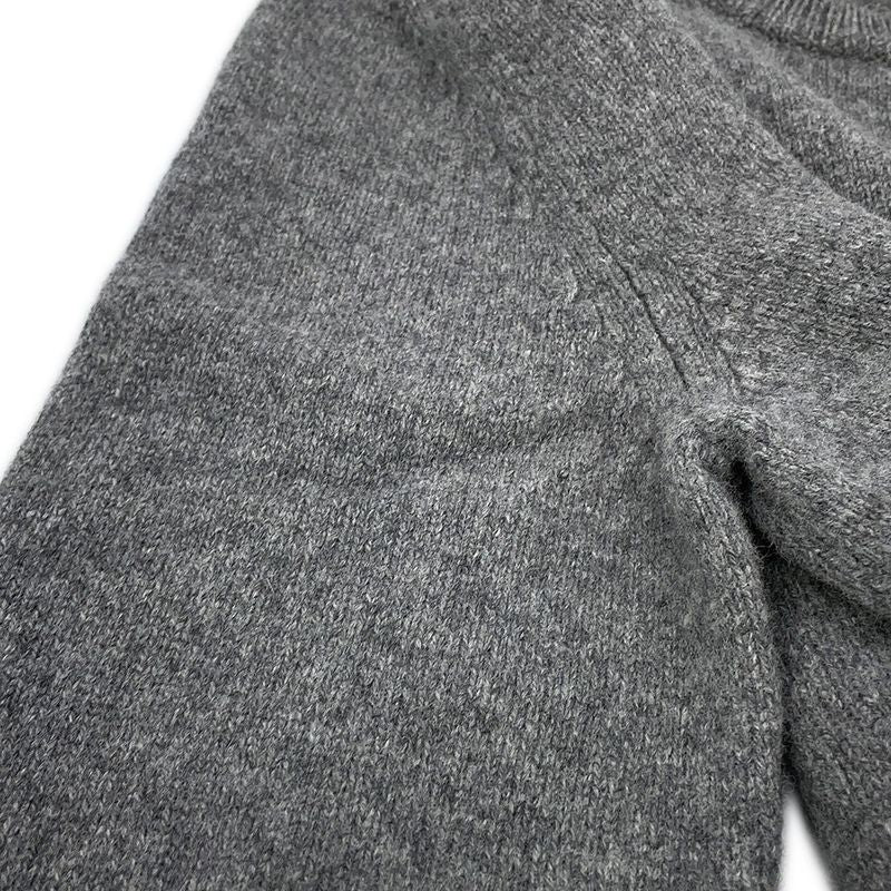Celine Knit Triomphe Crew Neck Sweater Wool XL Top Grayoff White