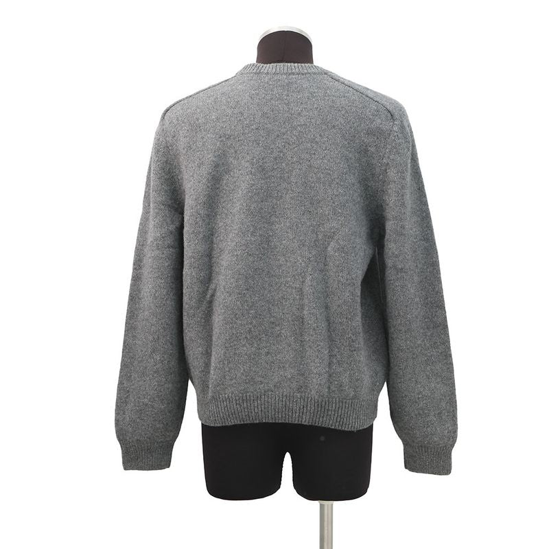 Celine Knit Triomphe Crew Neck Sweater Wool XL Top Grayoff White