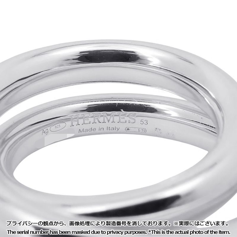 Hermes Ring Vertijus Silver 53
