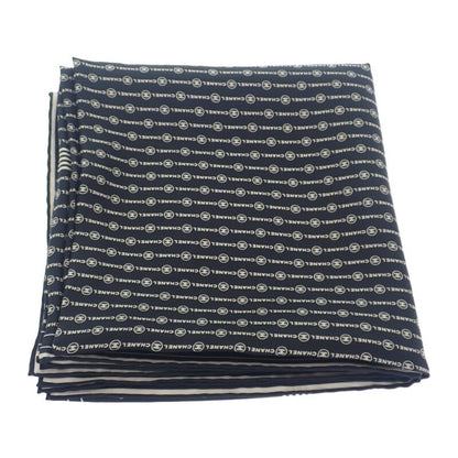 Chanel Coco Mark Scarf Silk Black