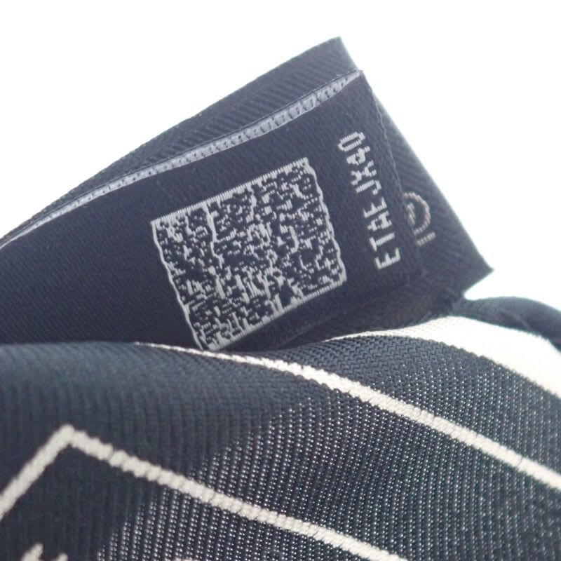 Chanel Coco Mark Scarf Silk Black