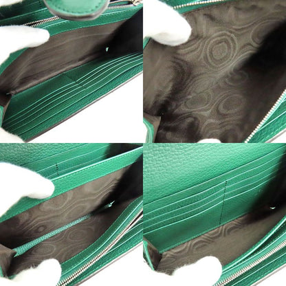 Gucci Dionysus Chain Wallet 401231 Leather Green Gold Silver Hardware