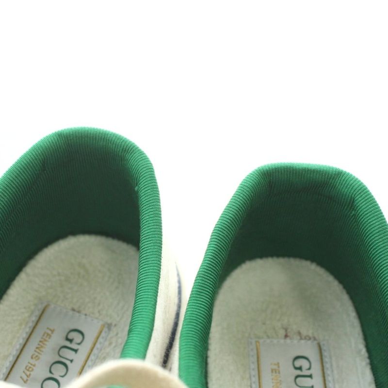 Gucci Tennis 1977 Sneakers Canvas Low Cut GG Pattern Sherry Line White XZ - GY19
