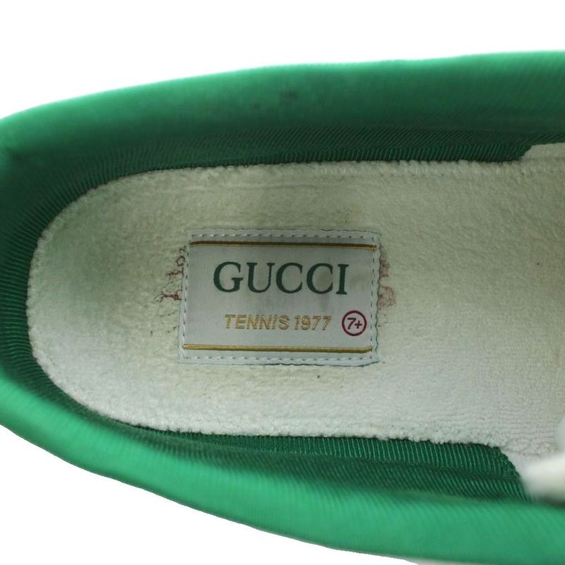 Gucci Tennis 1977 Sneakers Canvas Low Cut GG Pattern Sherry Line White XZ - GY19
