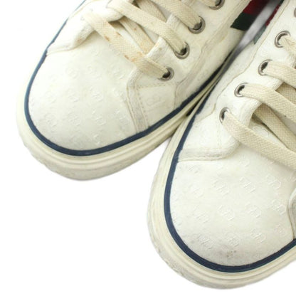 Gucci Tennis 1977 Sneakers Canvas Low Cut GG Pattern Sherry Line White XZ - GY19
