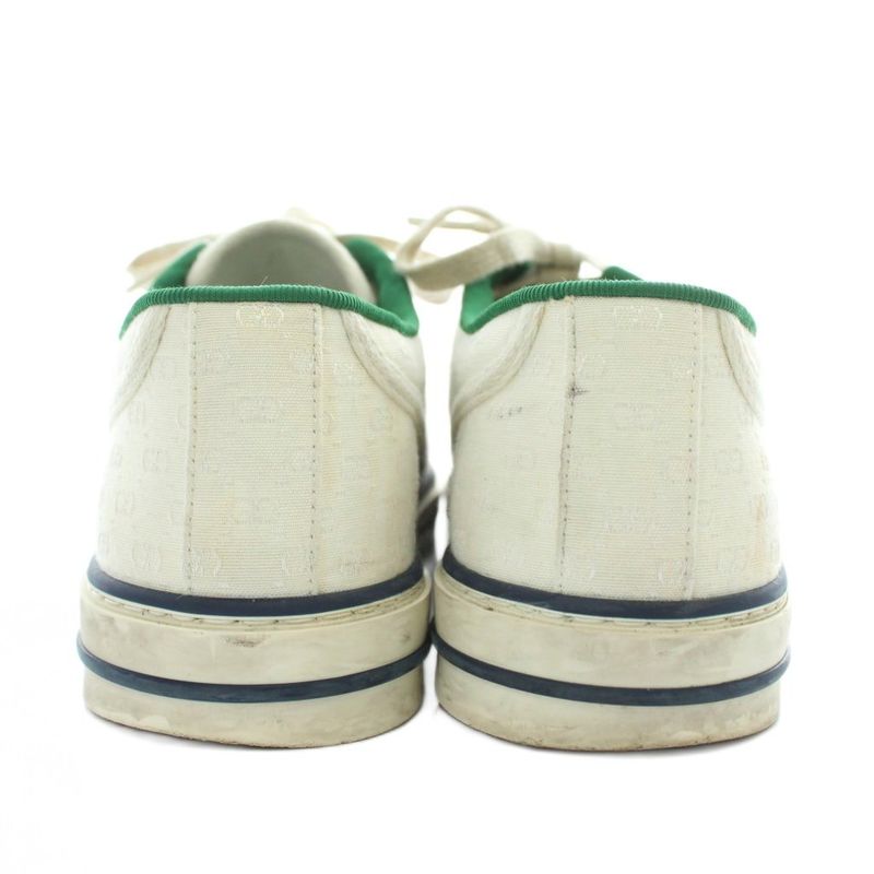 Gucci Tennis 1977 Sneakers Canvas Low Cut GG Pattern Sherry Line White XZ - GY19