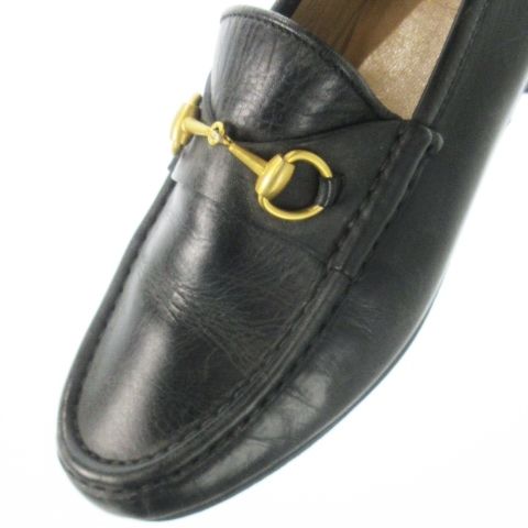 Gucci Loafers Horsebit Leather 6.5 23.5cm (9.25in) Black CK15 - GY17