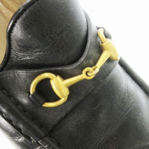 Gucci Loafers Horsebit Leather 6.5 23.5cm (9.25in) Black CK15 - GY17