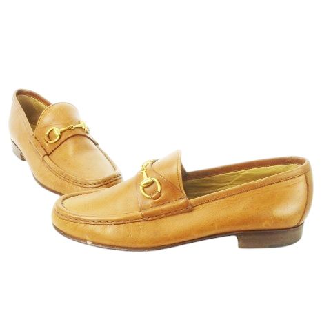 Gucci Loafers Horsebit Leather 6.5 23.5cm (9.25in) Brown CK16 - GY17