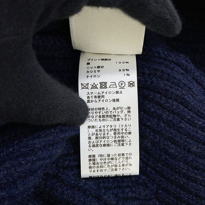 Hermes Sweater Horse Ribbon Decoration Twill Lane High Neck Knit Cashmere Silk