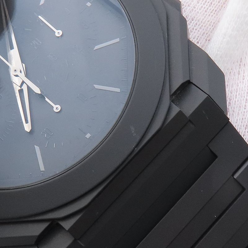 Bvlgari Octo Finissimo Chronograph Gmt Watch Black