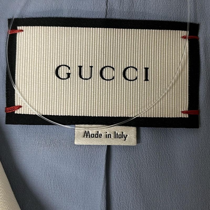 Gucci Jacket Size 36 S Women - 452943 Zhm88 Black And Ivory Long Sleeve Silk