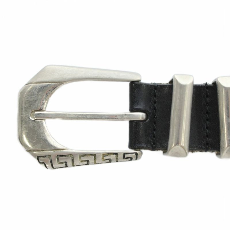 Versace Classic Versace Classic Belt Dove Leather Medusa Silver Hardware 85 100
