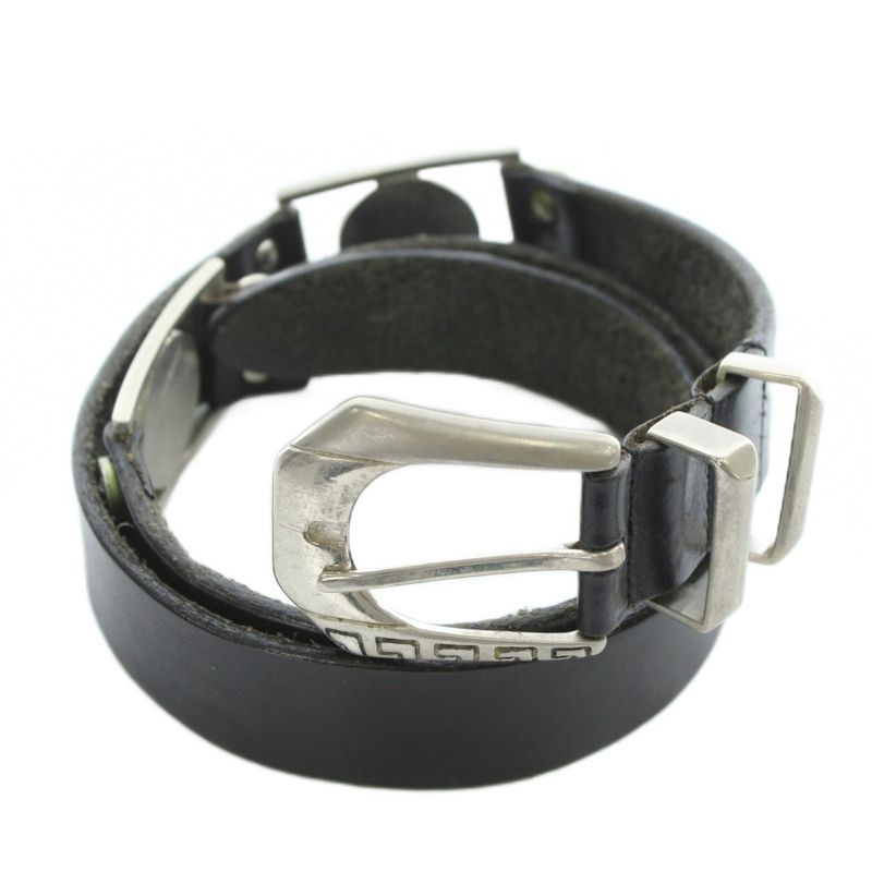 Versace Classic Versace Classic Belt Dove Leather Medusa Silver Hardware 85 100