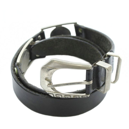 Versace Classic Versace Classic Belt Dove Leather Medusa Silver Hardware 85 100