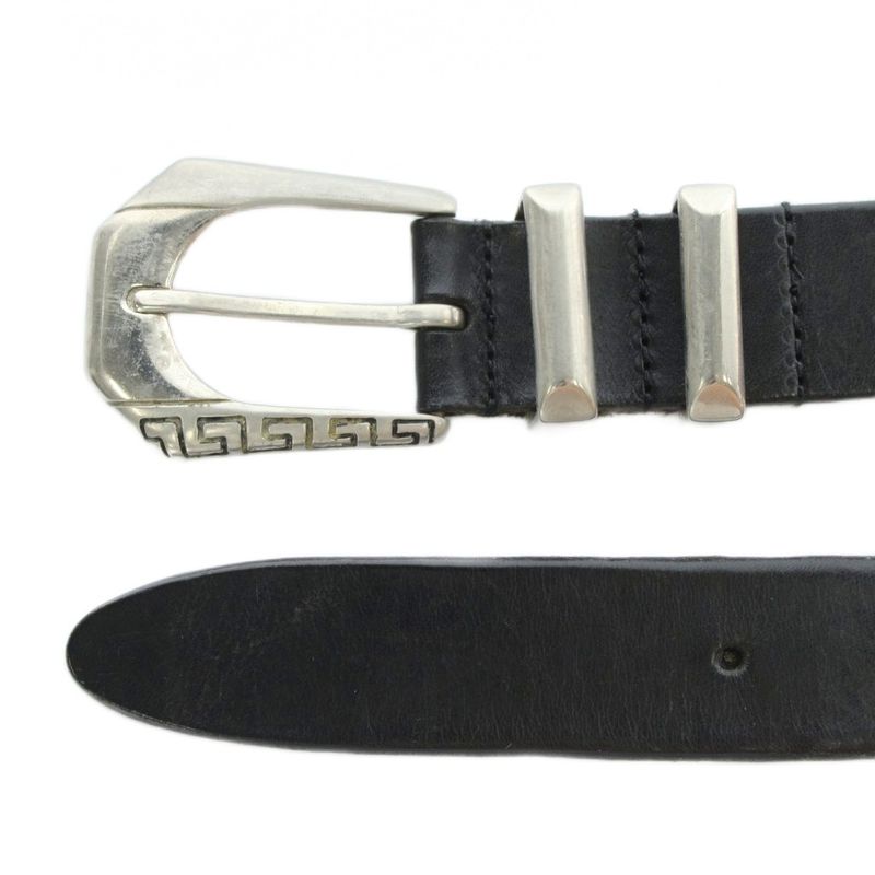 Versace Classic Versace Classic Belt Dove Leather Medusa Silver Hardware 85 100