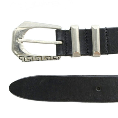 Versace Classic Versace Classic Belt Dove Leather Medusa Silver Hardware 85 100