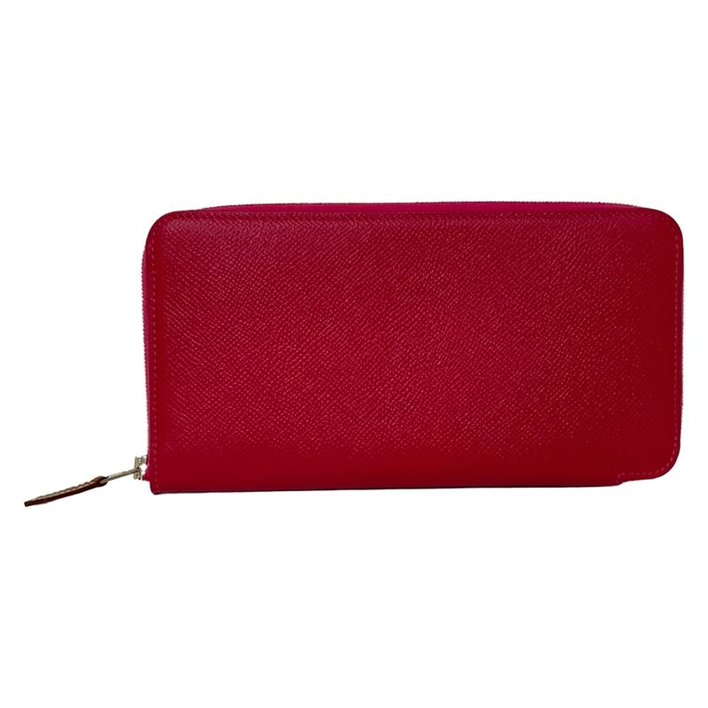 Hermes Azap Long Silk-in Pink Round Zipper Long Wallet