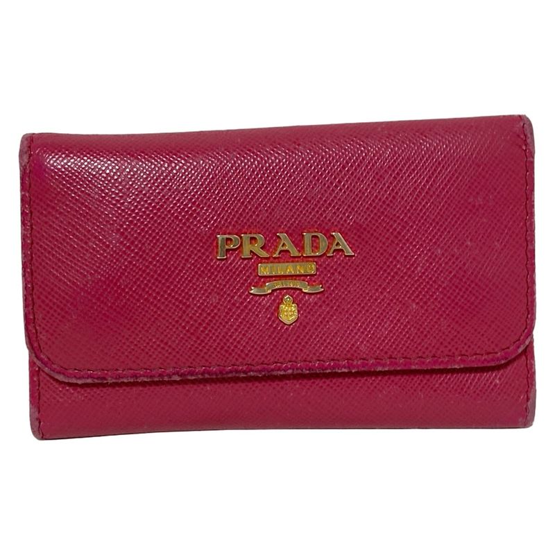 Prada Key Case - 1m0222 Pink 6 Hooks Leather