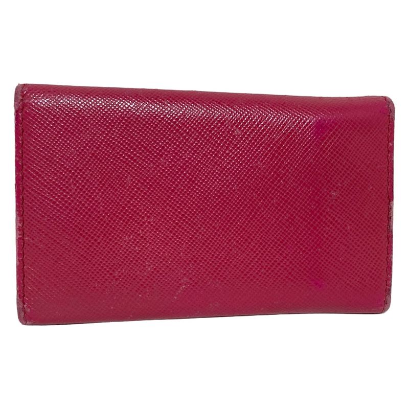 Prada Key Case - 1m0222 Pink 6 Hooks Leather