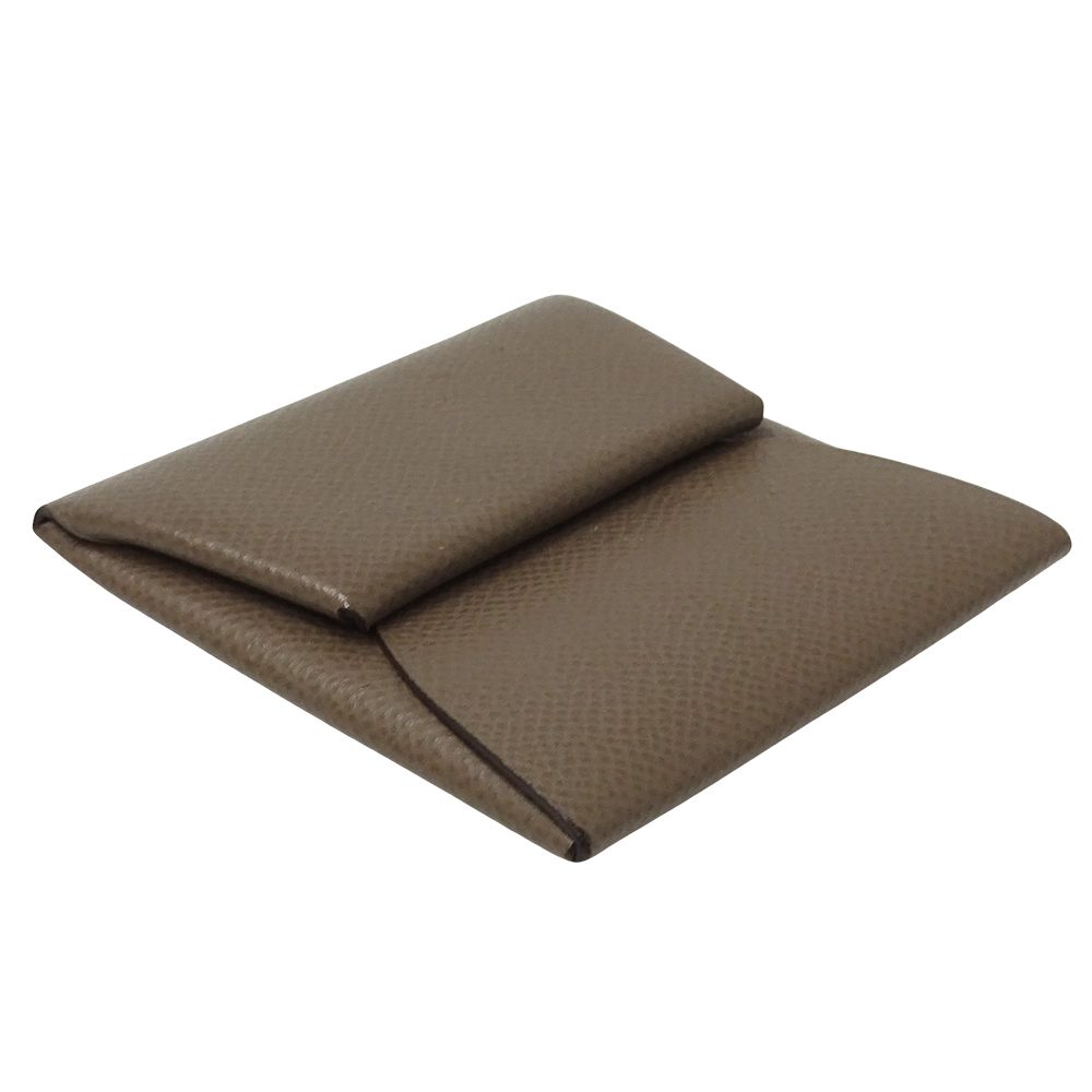 Hermes Wallet Bastia Women'S Men'S Brand Coin Case Vaux Epson Etain