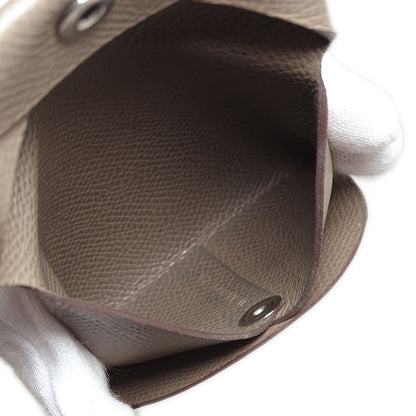 Hermes Wallet Bastia Women'S Men'S Brand Coin Case Vaux Epson Etain