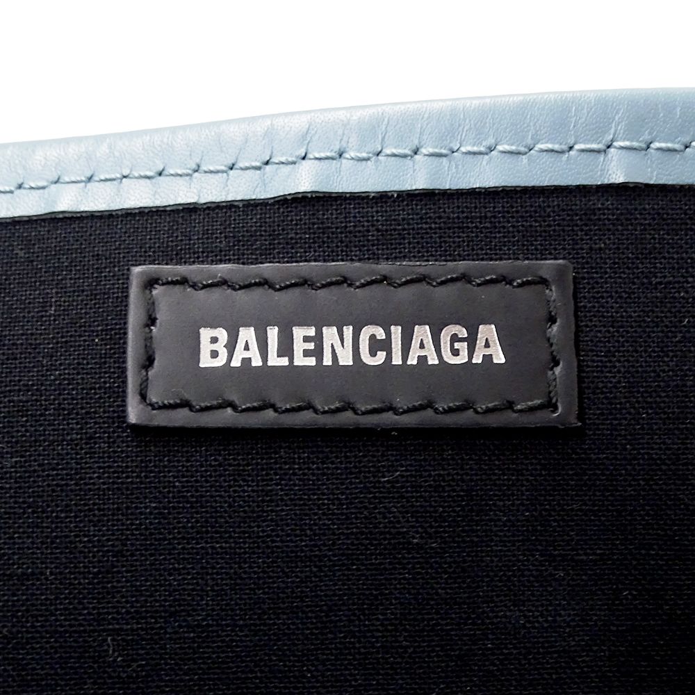 Balenciaga Bag Women'S Brand Tote Bag Handbag Navy Cabas S Canvas Light Blue
