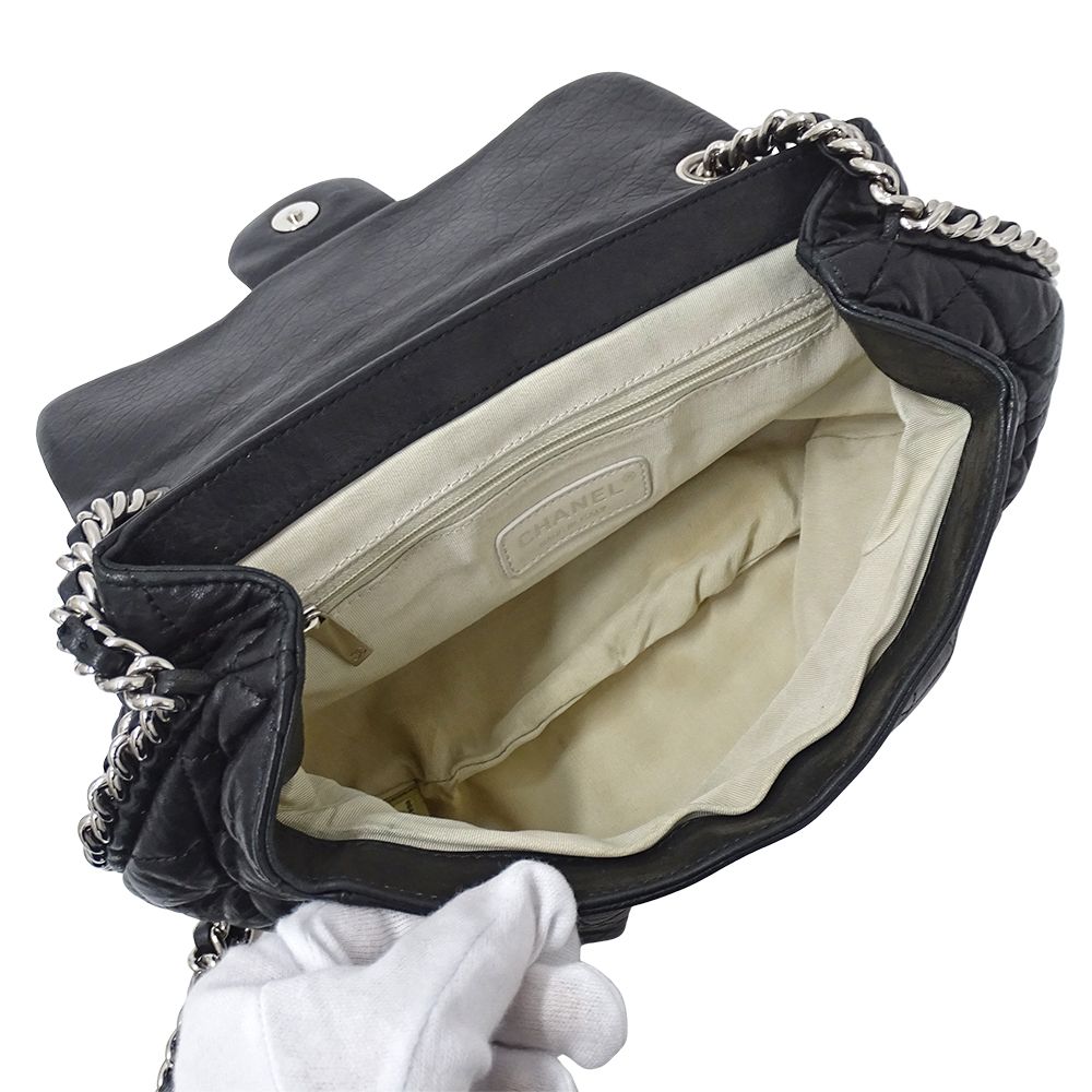 Chanel Bag Matelasse Women'S Brand Shoulder Bag Chain Around Leather Black