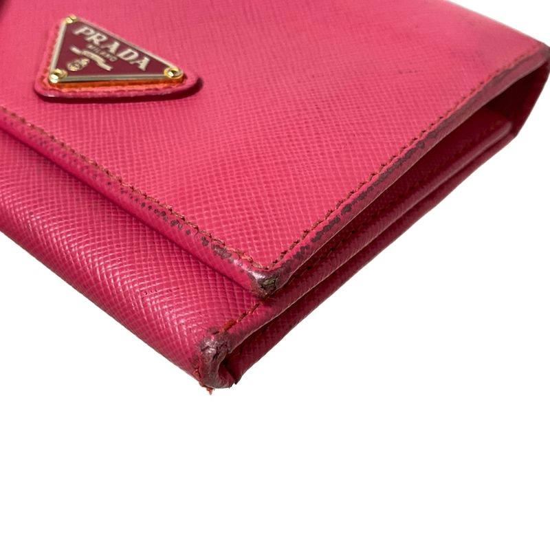 Prada Trifold Wallet - 1m0176 Pink Leather