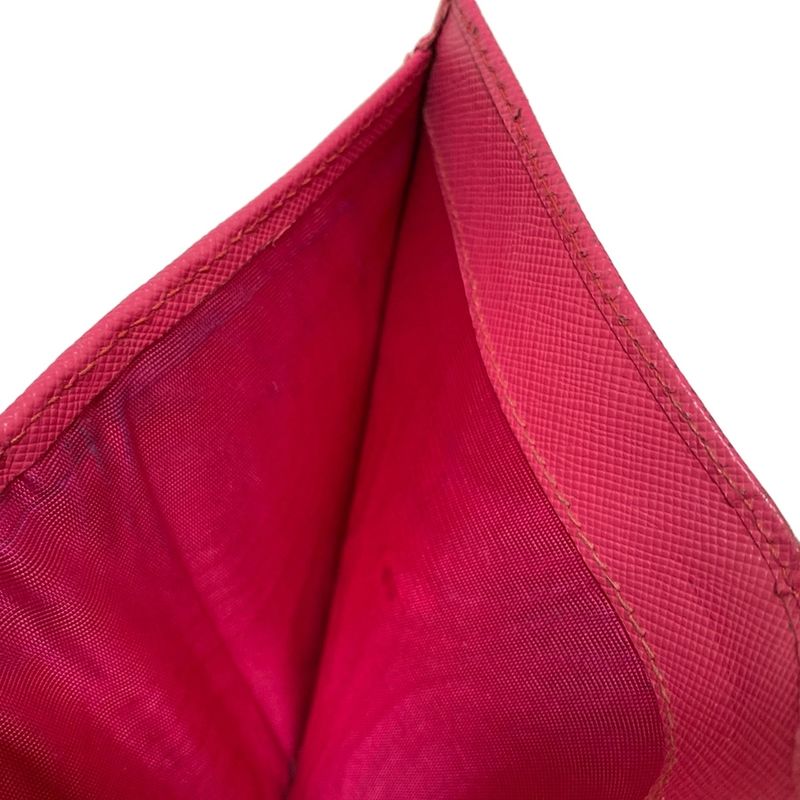 Prada Trifold Wallet - 1m0176 Pink Leather