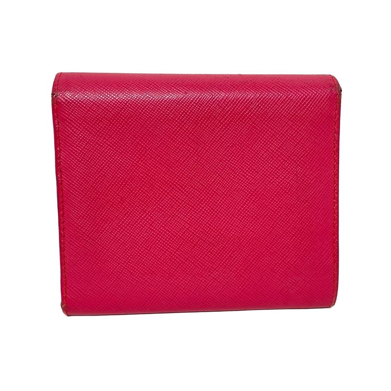 Prada Trifold Wallet - 1m0176 Pink Leather