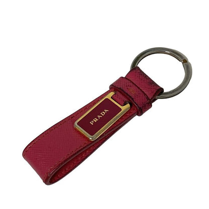 Prada Key Holder (charm ) - Pink X Silver X Gold Leather