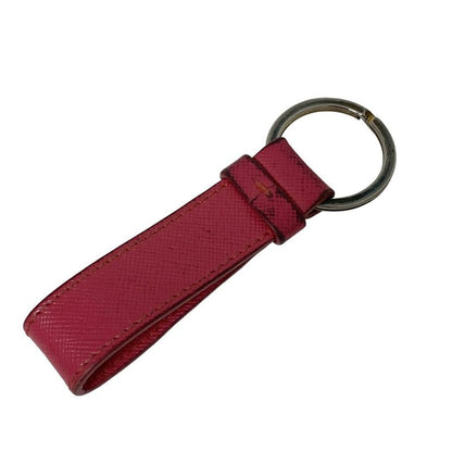 Prada Key Holder (charm ) - Pink X Silver X Gold Leather