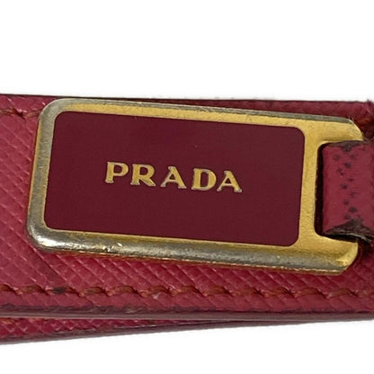 Prada Key Holder (charm ) - Pink X Silver X Gold Leather