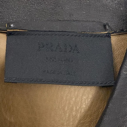 Prada Coat Size 40 M Women - Black Long Sleeves Leather Winter