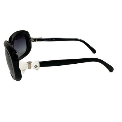 Chanel Sunglasses - 5170-a Black And White Ribbon Silver Hardware