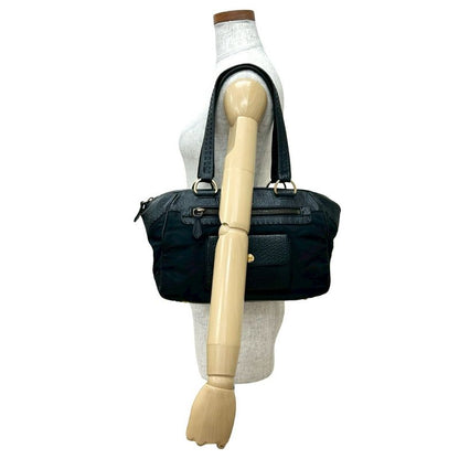 Prada Triangle Logo Hardware Tessuto Nylon Leather Tote Bag