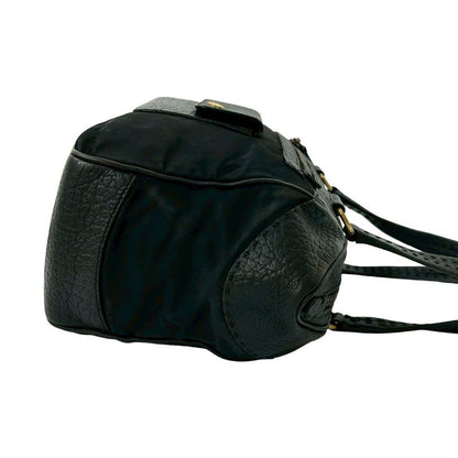 Prada Triangle Logo Hardware Tessuto Nylon Leather Tote Bag