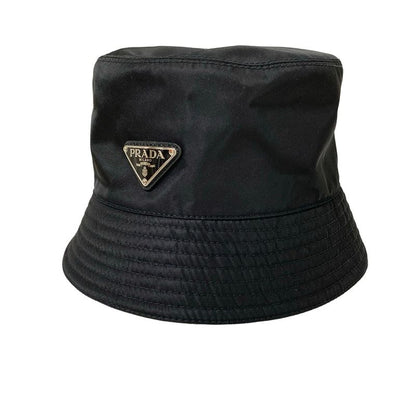 Prada Hat M Re-nylon Bucket Hat 1hc137 Black Triangle Logo